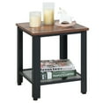 thumbnail image 1 of Gymax Industrial End Table 2-Tier Side Table W/Storage Shelf Rustic Sofa Table Black, 1 of 9
