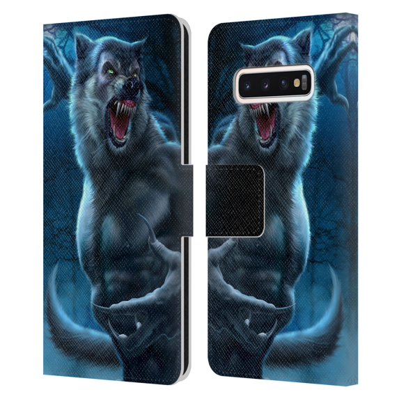 Head Case Designs Officially Licensed Tom Wood Horror Werewolf Leather Book Wallet Case Cover Compatible with Samsung Galaxy S10