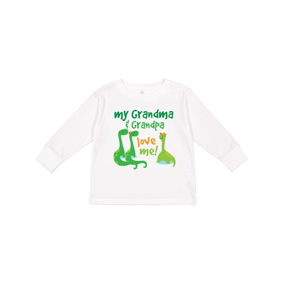 Inktastic Grandma Grandpa Love Me Dinosaurs Boys Long Sleeve Toddler T-Shirt