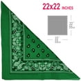 thumbnail image 4 of Innerest 12pk Green Paisley Bandana Face Covering 100% Cotton Bandana for Men Women Face Bandana Headband, 4 of 6