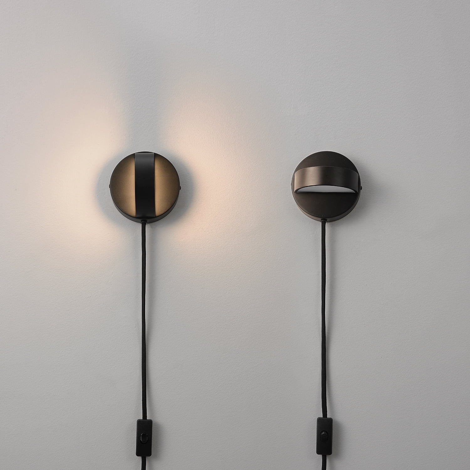 Globe Electric 4.75" Matte Black LED Integrated Plug-in or Hardwire Indoor Wall Sconce (2-pack)