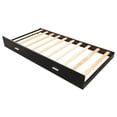 thumbnail image 7 of Twin over Twin Bunk Bed Frame with Trundle and Storage Drawers, Wood Bunk Bed with Stairs and Guardrail for Kids, Boys and Girls, No Spring Box Needed, Easy Assembly, Espresso, 7 of 7