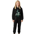 thumbnail image 4 of FYDUU Christmas Girls Zip Up Jumpsuits Kids Fuzzy Hooded Rompers Soft Cozy Onesie Pajamas One-Piece Warm Winter Clothes Comfy Onesies 9-10 Years, 4 of 4
