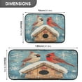 thumbnail image 5 of Wobogo Winter Cardinal Bird Kitchen Carpet Set of 2 Absorbent and Stain Resistant Non-slip Star Rubber Backing, 5 of 7