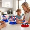 thumbnail image 4 of Tumao 8PCS Veterans Day Table Decorations, Honeycomb Centerpieces, Blue and Red Patriotic Decor, Thank You Happy Veterans Party Supplies Decorations, 4 of 7