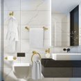 thumbnail image 2 of Toalleros de 5 piezas para baño Juego de accesorios de baño de acero inoxidable Soporte para toallas de baño Juego de barra de toalla de baño resistente montado en la pared Juego de accesorios de baño, 2 of 5