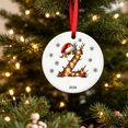 thumbnail image 4 of Fievgin Christmas Ornament 2026, Letter Z Initial Decoration with Santa Hat for Tree & Gift, 4 of 7