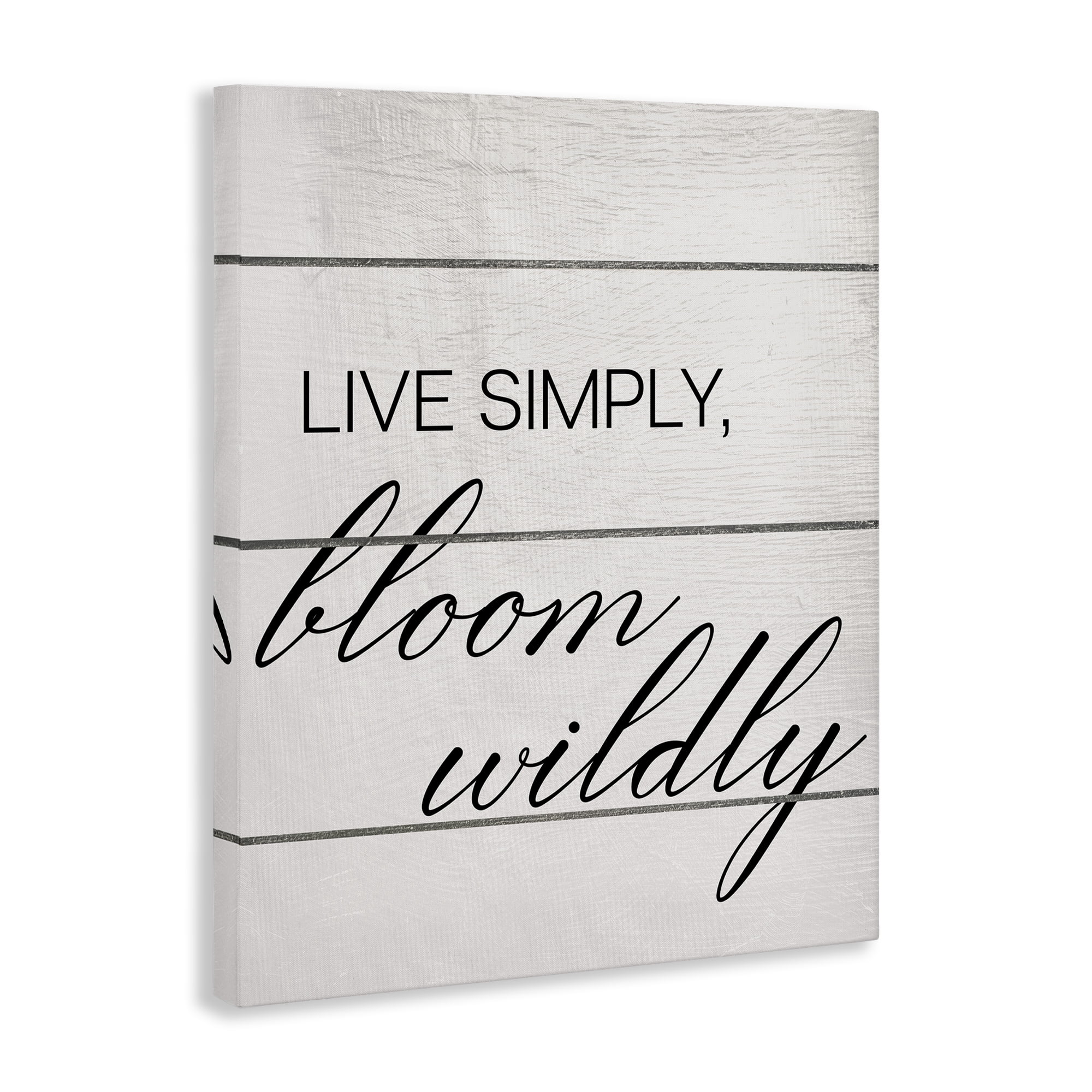 Stupell Industries Bloom Wildly Phrase Typography Painting Gallery Wrapped Canvas Art Print Wall Art, 30 x 40
