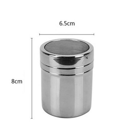 

GDHOME Stainless Steel Fine MeshType Of Powder Sprinkler Icing Sugar Cocoa Flour Jar