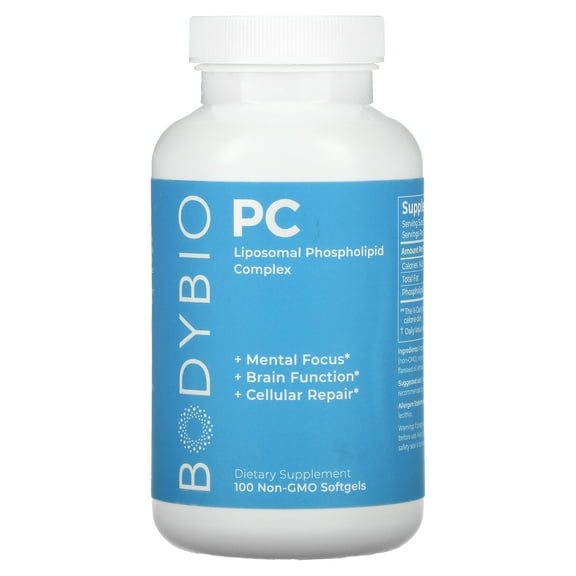 BodyBio PC, Liposomal Phospholipid Complex, 100 Non-GMO Softgels