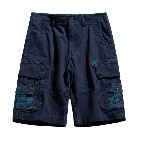 CQCYD Shorts for Men, Cargo Shorts Cotton Relaxed Short Rawstring Summer Beach Shorts with Elastic with Pockets Sales Today
