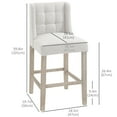 thumbnail image 3 of HOMCOM Tabourets de Comptoir Modernes Chaises de Comptoir Rembourrées Ensemble de 2 Beige, 3 of 10