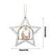 thumbnail image 3 of Adornos Navideños para Interiores: Belén de Madera de Tres Niveles En Tonos Plateados y Blancos., 3 of 7