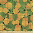 thumbnail image 2 of Ambesonne Tropical Fabric by the Yard Upholstery, Mandarin Tangerine Fruits, 10 Yards, Pale Orange and Slate Brown, 2 of 5