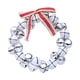 thumbnail image 3 of Guirnalda de campanas navideñas artificiales de 4 pulgadas para decoración navideña de puerta de entrada Plata y blanco, 3 of 9