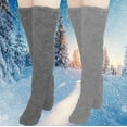 thumbnail image 2 of Diufon 2 Pairs Women's Fuzzy Warm Stockings Plush Thickened Non-Slip Long Socks Fall Winter Solid Color Socks, 2 of 3