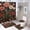 style-3, variant on Boho Vintage Floral 4PCS Shower Curtain Sets with Rugs with Non-Slip Bath Mat Toilet Rug,72" X 72"