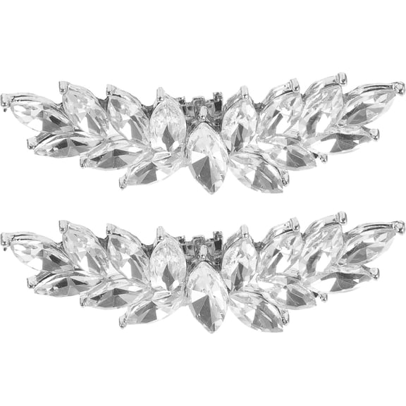 OFFIGAM 1 Pair Crystal Rhinestone Shoe Clips, Elegant Shoe Accessories for Women and Girls, Stylish Footwear Decoration