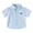 Blue, variant on Baby Boys Solid Color Casual Short Sleeve Shirt Bear Embroidered Button Polo Shirt