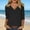 *Black, variant on ClodeEU Women's V Neck 3/4 Sleeve T-Shirt, Casual Solid Color Fit Summer Tops Khaki,Women's Plus S