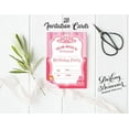 thumbnail image 3 of Darling Souvenir Pink Birthday Invitation Card Printable Fill or Write In Blank Invites Party Supplies Pack Of 28 5 x 7 Inches, 3 of 5