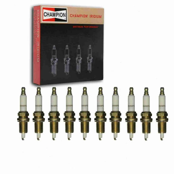 10 pc Champion 9005 Iridium Spark Plugs for QC10WEP Ignition Wire Secondary