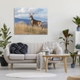 thumbnail image 2 of Stupell Industries White-Tail Buck in Wild Montana Mountains Blue Sky, 36 x 48, Designed by Larry McFerrin, 2 of 6
