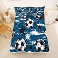 thumbnail image 5 of Erosebridal Vintage Batik Artwork Queen Sheet Sets,Football Sport Soccer Games Bed Set For Kids Boys 4 Pieces, 5 of 6