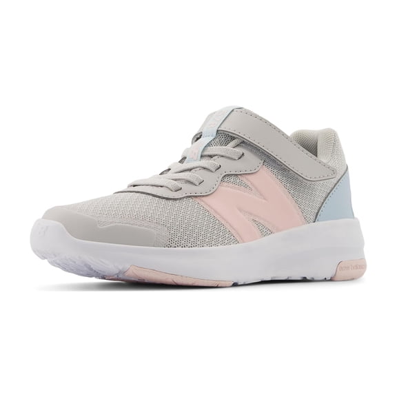 New Balance Kid's DynaSoft 578 V1 Hook & Loop Running Shoe, Grey Matter/Shell Pink/Bright Sky, 7.5 M Toddler