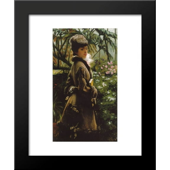 In the greenhouse 20x24 Framed Art Print by James Tissot