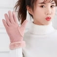 thumbnail image 4 of GDREDA Women's Winter Riding Gloves Cold Proof Outdoor Cat Design Soft Wool Mittens for Cycling and Daily Use Pink,One Size, 4 of 5