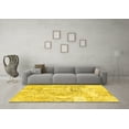 thumbnail image 3 of Ahgly Company Indoor Round Patchwork Yellow Transitional Area Rugs, 6' Round, 3 of 4