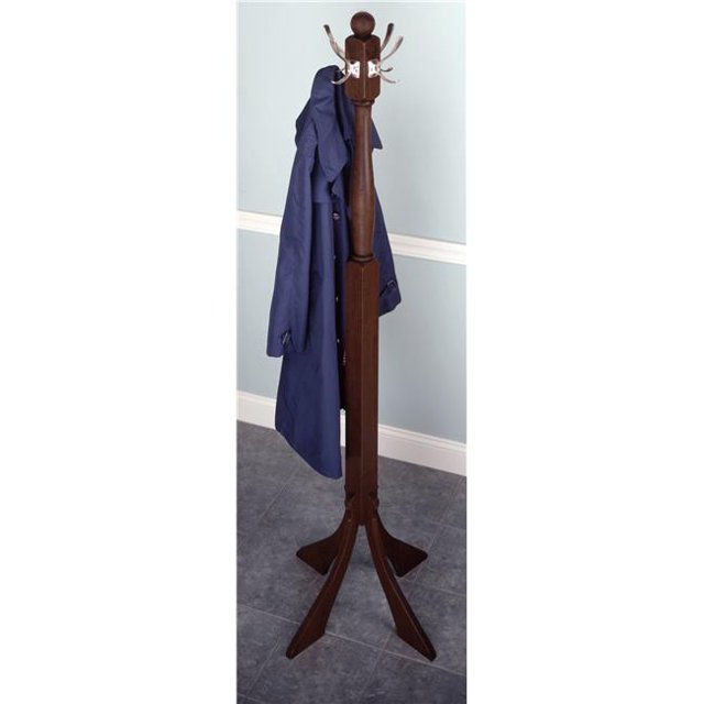 Walnut Beechwood COAT HANGER 74 Inch 4 DOUBLE-HOOK