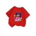 thumbnail image 4 of JIAYUE Girls Shirts Kid Cute Character Print Round Neck Short Sleeve Summer Casual Versatile Leisure Children Tops, 4 of 4