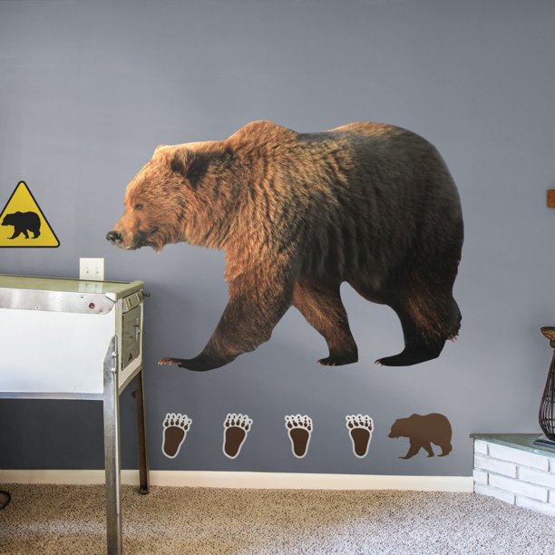 Fathead Grizzly Bear LifeSize Animal Removable Wall Decal