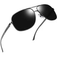 thumbnail image 1 of Gafas de sol Joopin rectangulares negras polarizadas UV400 para hombre, 1 of 6
