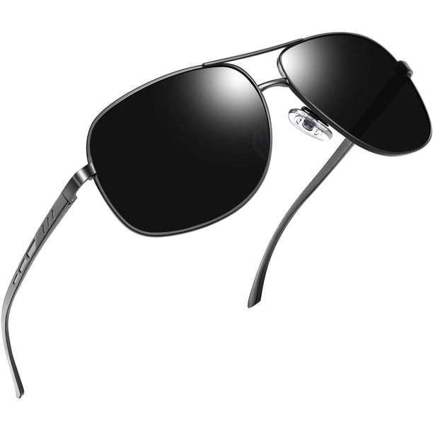 Gafas de sol Joopin rectangulares negras polarizadas UV400 para hombre