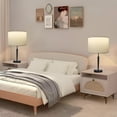 thumbnail image 3 of HIBIBUD Natural Linen Medium Drum Lamp Shades Modern Lampshade for Table Lamps Bedside Lamps, 3 of 7