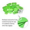 thumbnail image 3 of Uxcell Aluminum Metal Key Tag, 1-25 Number Tag, ID Tag with Ring 2x1.2inch Green Rectangle Blank for Decoration, 25pcs, 3 of 5