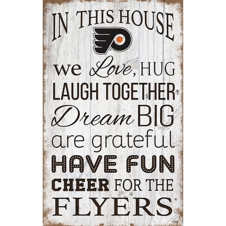 Philadelphia Flyers 11 x 19 Team In This House Sign
