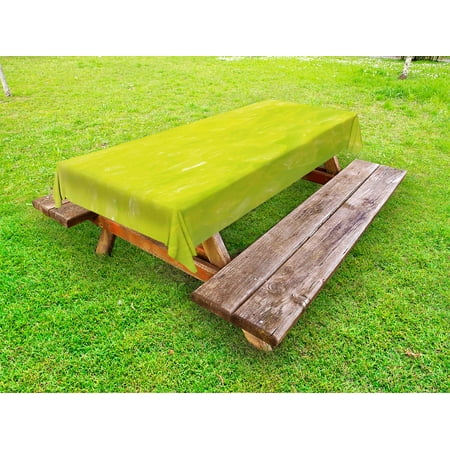 - Lime Green Outdoor Tablecloth, Grunge Hazy Color Background with Scattered Blurry Shade Effects Mystic Print, Decorative Washable Fabric Picnic Table Cloth, 58 X 84 Inches,Apple Green, by Ambesonne