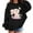 Black, variant on Girls Cute Bunny Print Pullover Hooded Sweatshirt Warm Outerwear Jacket for Toddler Kids Autumn Winter Casual Wear