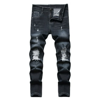 Boy's Skinny Fit Ripped Destroyed Distressed Fashion Kids Stretch
