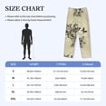 thumbnail image 4 of Picia Vintage Floral Mens Soft Woven Cotton Elastic Waistband Sleep Pajama Pant Lounge Sleep Pant With Pockets And Drawstring-XX-Large, 4 of 9