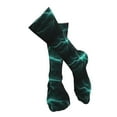 thumbnail image 4 of KLL Green Lightning Flash Print Cool Socks Men's Women's Crew Socks Funny Crazy Novelty Stockings, 4 of 8