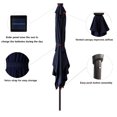 thumbnail image 5 of C-Hopetree 6.5 x 10 ft Rectangular Outdoor Patio Market Table Umbrella with Solar LED Lights, Navy Blue, 5 of 8