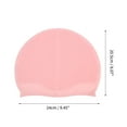 thumbnail image 4 of Gorro de natación de silicona impermeable con puntos en relieve, 1 pieza, color rosa, 4 of 5