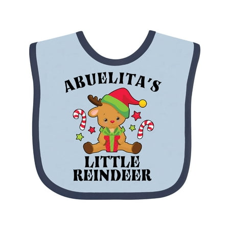 

Inktastic Christmas Abuelita s Little Reindeer with Candy Canes Gift Baby Boy or Baby Girl Bib