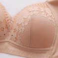 thumbnail image 2 of Bigersell Womens Push Up Lace Bra Full-Coverage Wireless Bras for Women Smooth Comfort Soft Straps Padded Bralette Back Hook and Eye Closure Wire-Free Everyday Bra Underwear Khaki S, 2 of 6