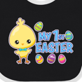 thumbnail image 4 of Inktastic My 1st Easter with Chick and Easter Eggs Boys Baby Bib, 4 of 4